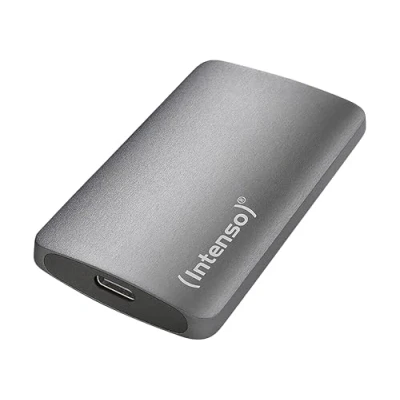 Afbeelding van Intenso SSD 500GB TX800 1.8&quot; USB 3.2 Gen1 Antraciet (500 GB), Externe SSD, Grijs