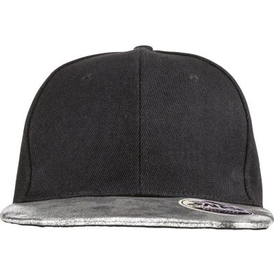 Afbeelding van Result Bronx Glitter Flat Peak Snapback Cap RC087X BLACK / SILVER