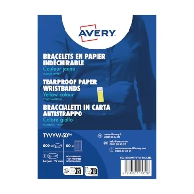 Afbeelding van Avery Zweckform TYVYW 50 Toegangsbandje (l x b) 256 mm 19 kleefstrip 500 stuk(s)
