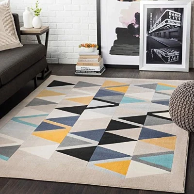 Afbeelding van SURYA Vloerkleed Woonkamer, Slaapkamer Modern Scandinavisch Tapijt DELANEY Meerkleurig/Grijs 200x275 cm