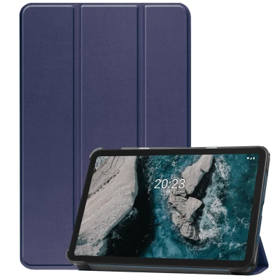 Afbeelding van iMoshion Tablet Hoes Geschikt voor Nokia T20 Trifold Bookcase Donkerblauw