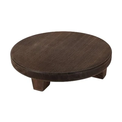 Afbeelding van Spetebo Houten bloembak bruin 32 cm plantenstandaard met 4 poten Decoratieve