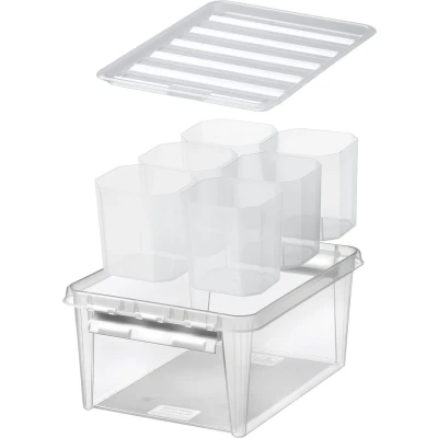 Afbeelding van SmartStore Opbergbox 14 liter met 6 inzetbakjes Classic