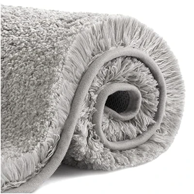 Afbeelding van Badmat, antislip, dik, absorberend, vloermat, ultrazacht, van microvezel, sneldrogend, machinewasbaar, 50 x 80 cm (donkergrijs)