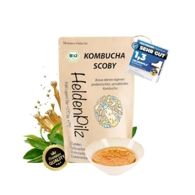 Afbeelding van COMBUCHA sterk groeiende theepaddenstoel (1 tot 6 liter) + SCOBY/Skoby (symbiose) voor de oorsprong van dranken (Champagne Jun)