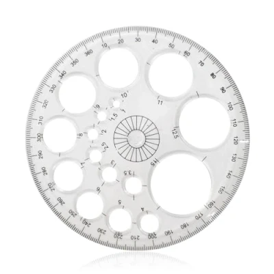 Afbeelding van Ronde stencil, plastic sjabloon, cirkel tekening liniaalgereedschap, geometrie stencils, multifunctionele cirkelstencils voor