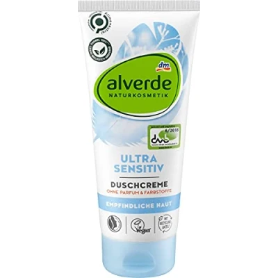 Afbeelding van alverde NATURKOSMETIK Ultra Gevoelige Douchecrème, 200 ml