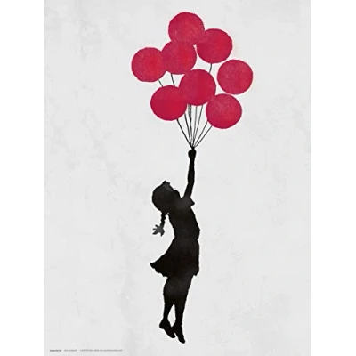 Afbeelding van Kunstdruk Brandalised Girl Floating Original 30x40cm