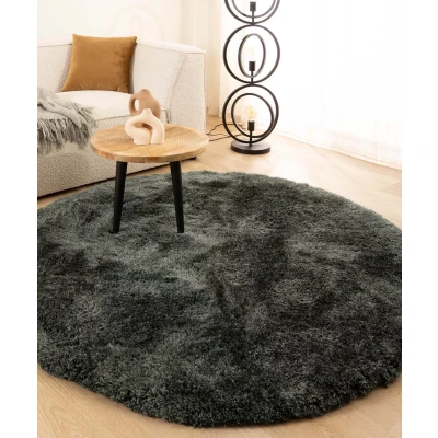 Afbeelding van Rond Shaggy Vloerkleed Meadow Blauw 150 Cm