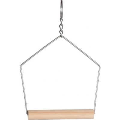 Afbeelding van Flamingo Vogelspeelgoed Schommel met Houten Stokje Bruin 9 x 11 1.5 cm