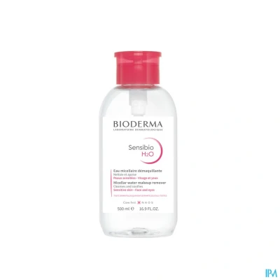 Image de Bioderma Sensibio Eau Micellaire Démaquillante Avec flacon pompe 500 ml