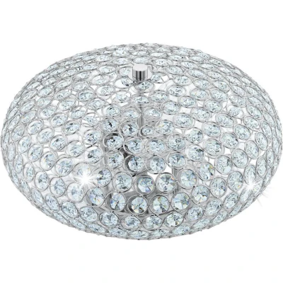 Afbeelding van EGLO Clemente Plafondlamp 2 Lichts Ø350mm. Chroom Helder
