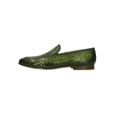 Afbeelding van Melvin &amp; Hamilton Clive Mexico Weave Electric Instappers, Heren, Maat: 42, Grün Leer