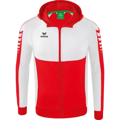 Afbeelding van Erima Six Wings trainingsjack met capuchon dames rood/wit