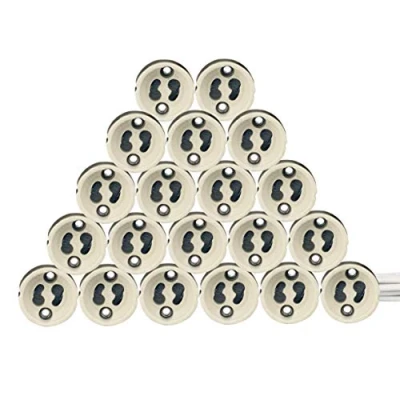 Afbeelding van EACLL GU10 Lampfitting, keramische fitting met hoogwaardige siliconen kabels, voor led en halogeen, 20 stuks