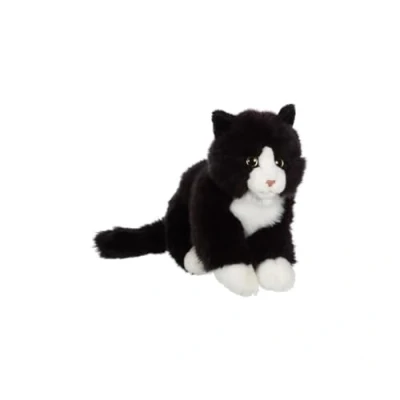 Image de Peluche Chat mimiz 28cm Noir/Blanc