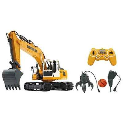 Afbeelding van 1:20 Jamara 405112 RC Graafmachine Liebherr R936 met Bak en Grijper Model Kant Klaar