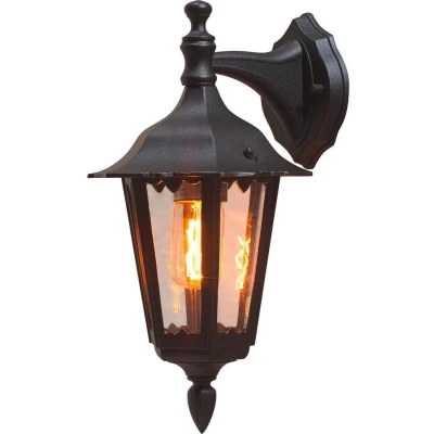 Afbeelding van Konstsmide Firenze Wandlamp neerwaarts 39cm 230V E27 matzwart