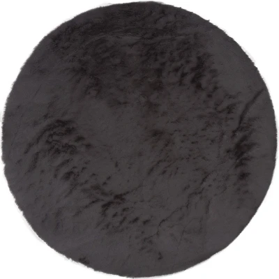 Afbeelding van Veer Carpets Vloerkleed Gentle Black 90 Rond ø200 cm