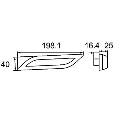 Afbeelding van Hella Positielicht Style Slim VRT voor AMP Schroef 2PF 013 326 081