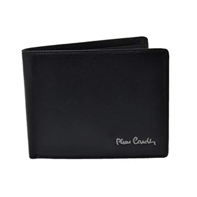 Afbeelding van portemonnee man PIERRE CARDIN zwart in leer met flap en A5524