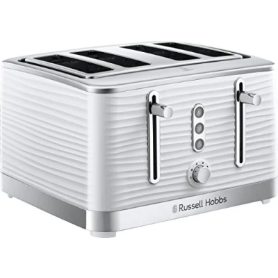 Afbeelding van Russell Hobbs 24380 Broodrooster met 4 sneetjes kunststof hoogglans wit Inspire stopcontact