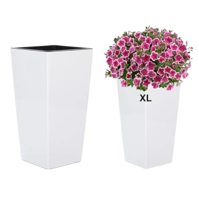 Afbeelding van MELTOM Bloempot van glanzend kunststof met uitneembaar inzetstuk (XL)