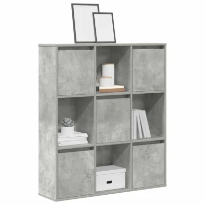 Afbeelding van Boekenkast 89x24x101,5 cm bewerkt hout betongrijs