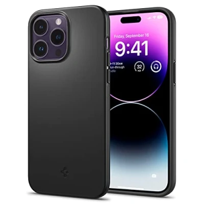 Afbeelding van Spigen Thin Fit Case hoesje voor iPhone 14 Pro Max zwart