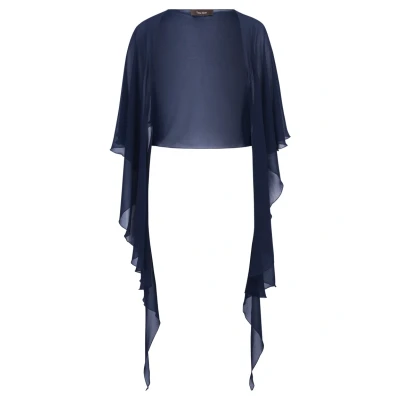 Afbeelding van Vera Mont Stola MIT Volant Poncho, Dames, Maat: Large, Night sky