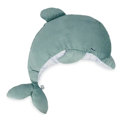 Afbeelding van KALOO Petit Calme groene dolfijn pluche dier 60 cm ontspannend babypluche groot zacht evolutief met lavendelzak vanaf de geboorte, K211000