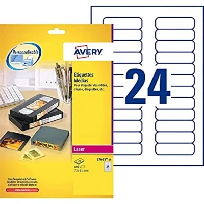 Afbeelding van Etiket Avery L7665 25 72x21.2mm voor datatape&#039;s 600stuks