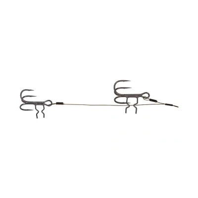Image de Fox Rage Strike Point Double Stinger Maat : 10 &amp; 5cm 4 6 Hooks 12kg 26lb Wire