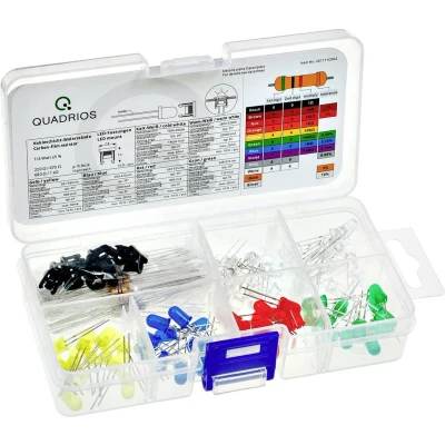 Afbeelding van Quadrios LED assortiment Rood, Groen, Geel, Blauw, Koud wit, Warm wit 20 mA, 30 mA 2 V, 3 V