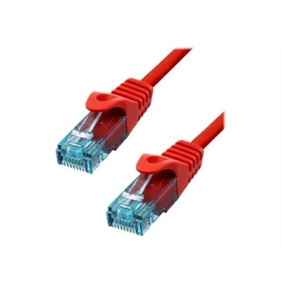 Image de ProXtend Cordon de raccordement RJ 45 (M) pour 3 m 6 mm UTP CAT 6a IEEE 802.3at sans halogène, moulé, crochet, bloqué rouge