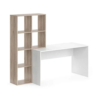 Afbeelding van Vicco Bureau Mara, Wit/Sonoma, 166.8 x 59 cm