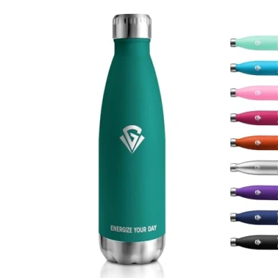 Image de Bouteille isotherme, 500 ml, convient aux boissons gazeuses, sans BPA, en acier inoxydable, anti fuite, pour le sport, les voyages, garçons, filles, l&#039;extérieur