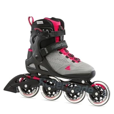Afbeelding van Rollerblade Macroblade dames inline skates 90 mm neutraal grijs / paradijsroze
