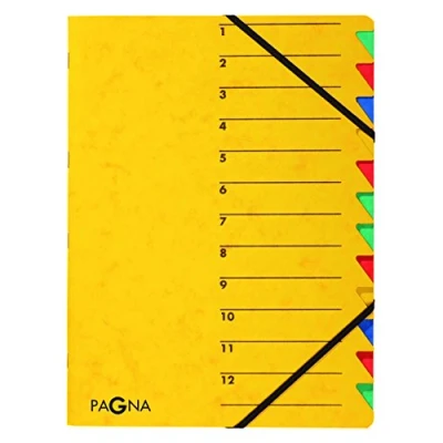 Afbeelding van Pagna Opbergmap Easy (12 vakken, 1 12), geel