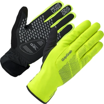 Afbeelding van Fietshandschoenen Gripgrab Ride Waterproof maat Xs Fluogeel