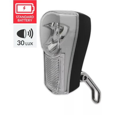 Afbeelding van City koplamp batterij 30 lux led zwart
