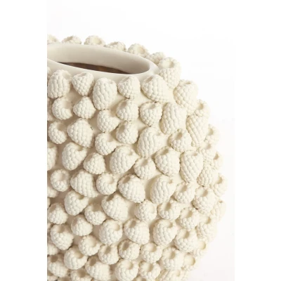 Afbeelding van Light &amp; Living Vaas RASPBERRY 44.5x22x35cm Wit