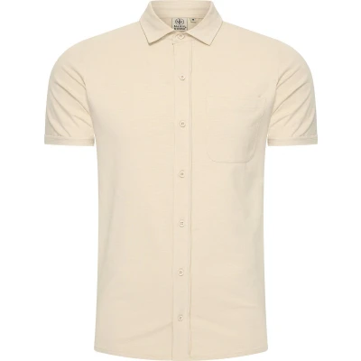 Afbeelding van Mario Russo Korte Mouwen Overhemd heren Polo shirt t 3XL Beige