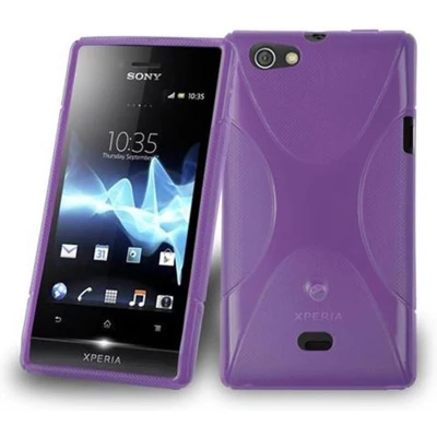 Afbeelding van Cadorabo Hoesje geschikt voor Sony Xperia MIRO in LILA VIOLET Beschermhoes gemaakt van flexibel TPU silicone Case Cover