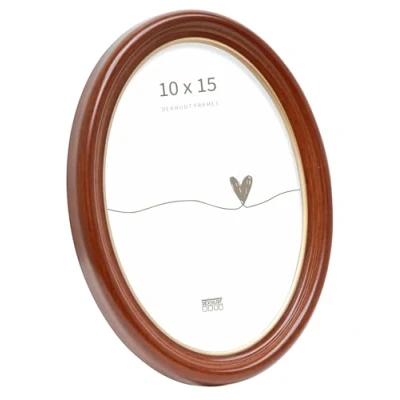 Afbeelding van Deknudt Frames fotolijst S100H1 bruin ovaal 10x15 cm