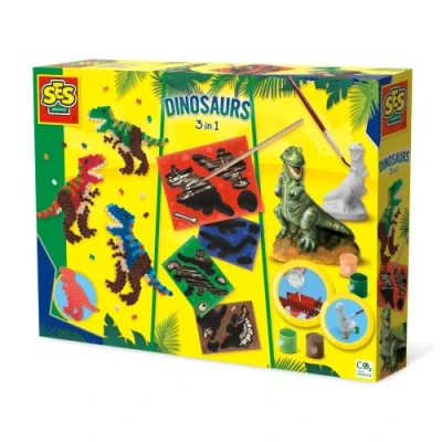 Afbeelding van SES Knutselset Dino&#039;s, 3in1