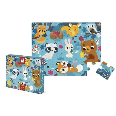 Image de Puzzle tactile Janod Les animaux de la forêt 20 pièces
