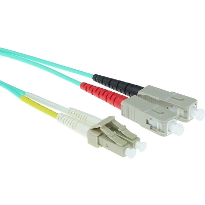 Afbeelding van ACT RL8615 Glasvezel Patchkabel Duplex LSZH LC/SC 50/125µm OM3 15 meter