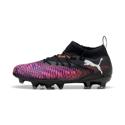 Image de PUMA FUTURE 8 MATCH FG/AG Football Boots Youth, Chaussures, Noir/Blanc/Glowing Rouge, 31