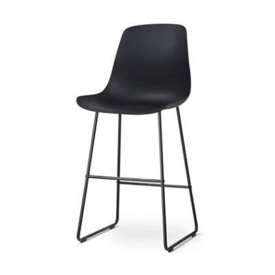Afbeelding van Nolon Nino Pip Barkruk Zwart Kunststof Onderstel 75 cm